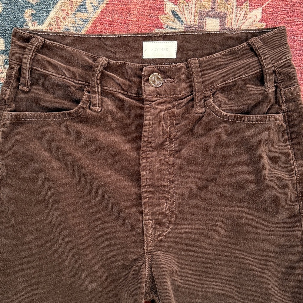 MOTHER The Hustler Ankle Fray Corduroy Pants Size 25* - Picture 4 of 15